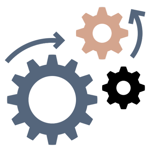 Icon of a rotating gears