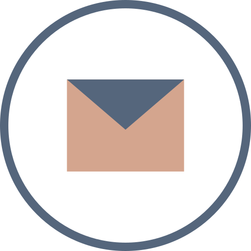 Email icon enclosed in a circular shape