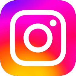 Instagram logo featuring a stylized camera icon in a gradient of purple, pink, and orange colors.